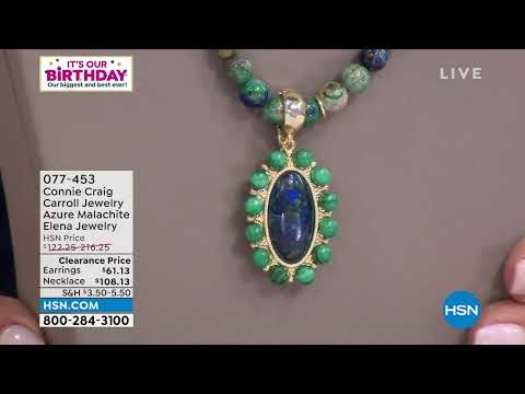 Connie Craig Carroll Jewelry Elena Azure Malachite Enhan...