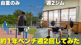 自重のみの男が週2回ベンチプレスしたらこうなります。