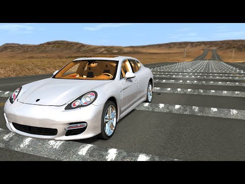 100+ Consecutive Speed Bumps High Speed Testing #6 - BeamNG DRIVE