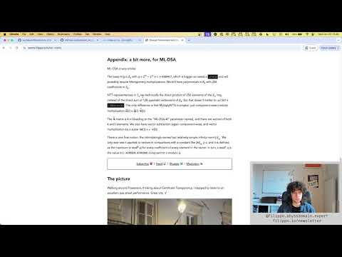 Livecoding post-quantum signature ML-DSA in Go on Twitch — Day 3/4