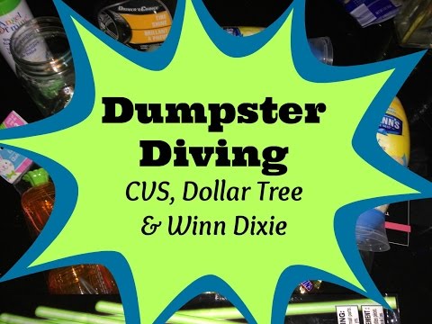 Dumpster Diving CVS, Dollar Tree & Winn Dixie Video