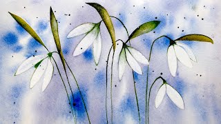 Dreamy White Flowers in Watercolor | Easy watercolor painting
