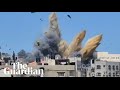 Moment Israeli Airstrike Hits House In Northern Gaza As Fighting Continues