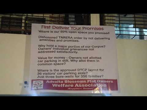 #AdvaitaHomes Advaita Homes - Flat owners silent protest to showcase their grievance