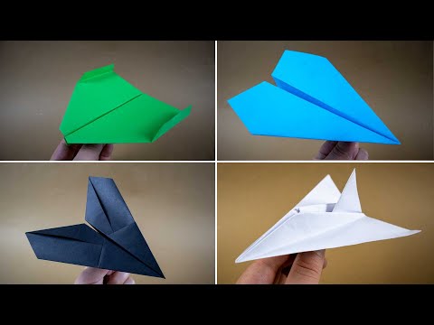 Papierflieger falten der weit fliegt einfach | 4 verschiedene Modelle [2022]