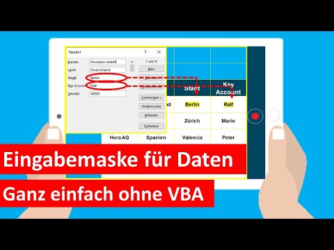 Excel Eingabemaske für Daten erstellen | super einfach ohne VBA