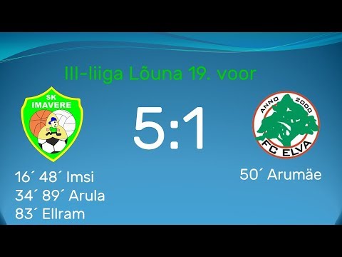 19. voor 2018: SK Imavere - FC Elva II 5:1 (2:0)