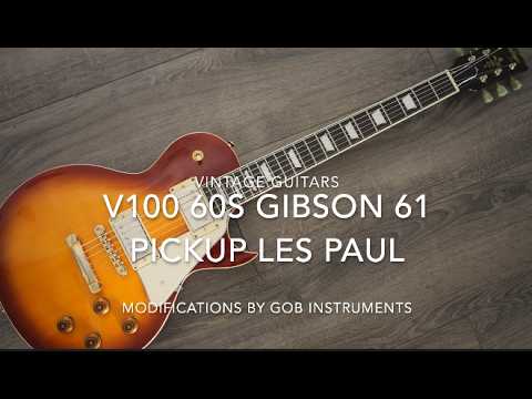Upgraded Vintage V100-IT W/ Gibson 61 Burstbucker Pickups Kluson CTS pots Series Single Cut Iced Tea image 15