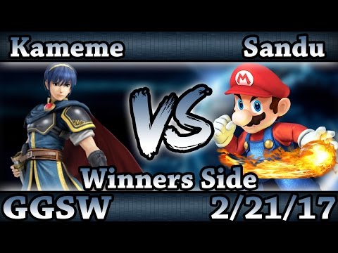 GGSW 21 - Kameme (Marth,MegaMan) Vs. Sandu (Mario) Smash Wii U Winners Side - Smash 4