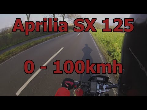 Aprilia SX 125 | 0 - 100 kmh [Bj. 2018, 4 Takt]