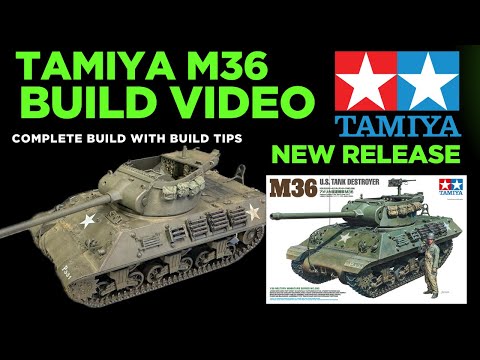 Tamiya 1:35 U.S. Tank Destroyer M36 Model Kit Video Preview