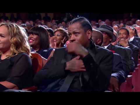 Yao Ming Teasing Allen Iverson about "practice" in his Hall of Fame Speech (2016)