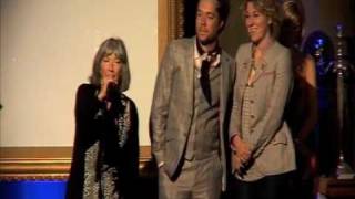 The MOJO Roots Award presented to Kate and Anna McGarrigle by Emmylou Harris