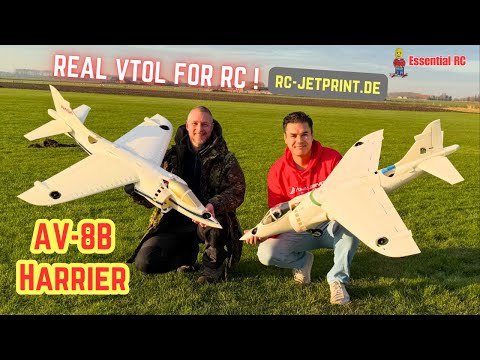Amazing RC VTOL AV-8B Harrier Jump Jet ! Joel Vlashof succeeds with Vertical Take-Off and Landing