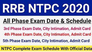 RRB NTPC 3rd Phase Exam Date & City Intimation|RRB NTPC Exam 2020 All Phase Exam Date|#rrbntpcexam