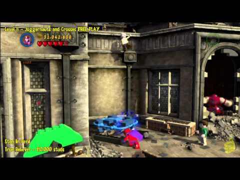 Lego Marvel Super Heroes: Lvl 8 Juggernauts and Crosses - FREE PLAY (Minikits & Stan In Peril) - HTG