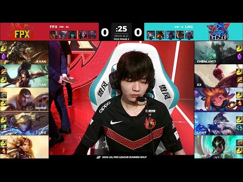 FPX vs LNG | W2D2 - Match 1 Game 1 | LPL Summer Split 2020 – S10 | FunPlus Phoenix vs LNG Esports