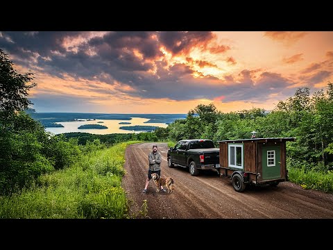 First Overnight in my Brand New Tiny Cabin! Tour & Campout