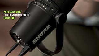 Shure MV7 with Manfrotto PIXI stand