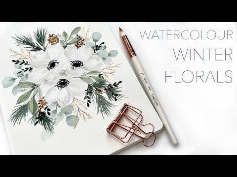 Watercolour Winter Bouquet