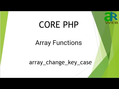 1 Array_change_key_case In Php Php Array Functions