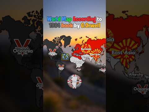 World Map According to 1984 book [by G.Orwell] #history #map #geography #1984 #georgeorwell #mapping