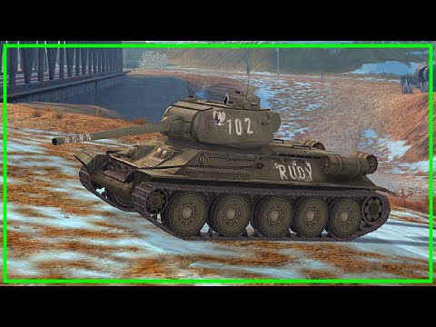#WoTBlitz / T-34-85 Rudy / 5 frags / 4.9k dmg