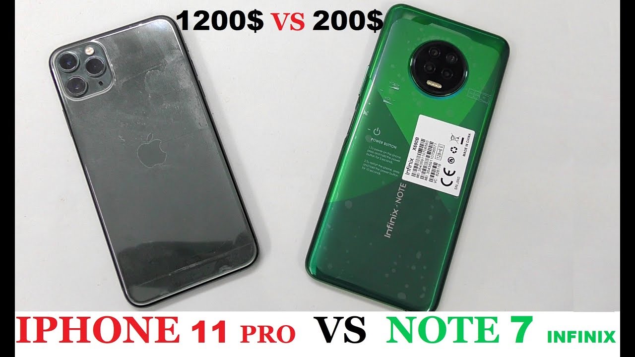 INFINIX NOTE 7 VS IPHONE 11 PRO MAX SPEED CAMERA TEST REVIEW