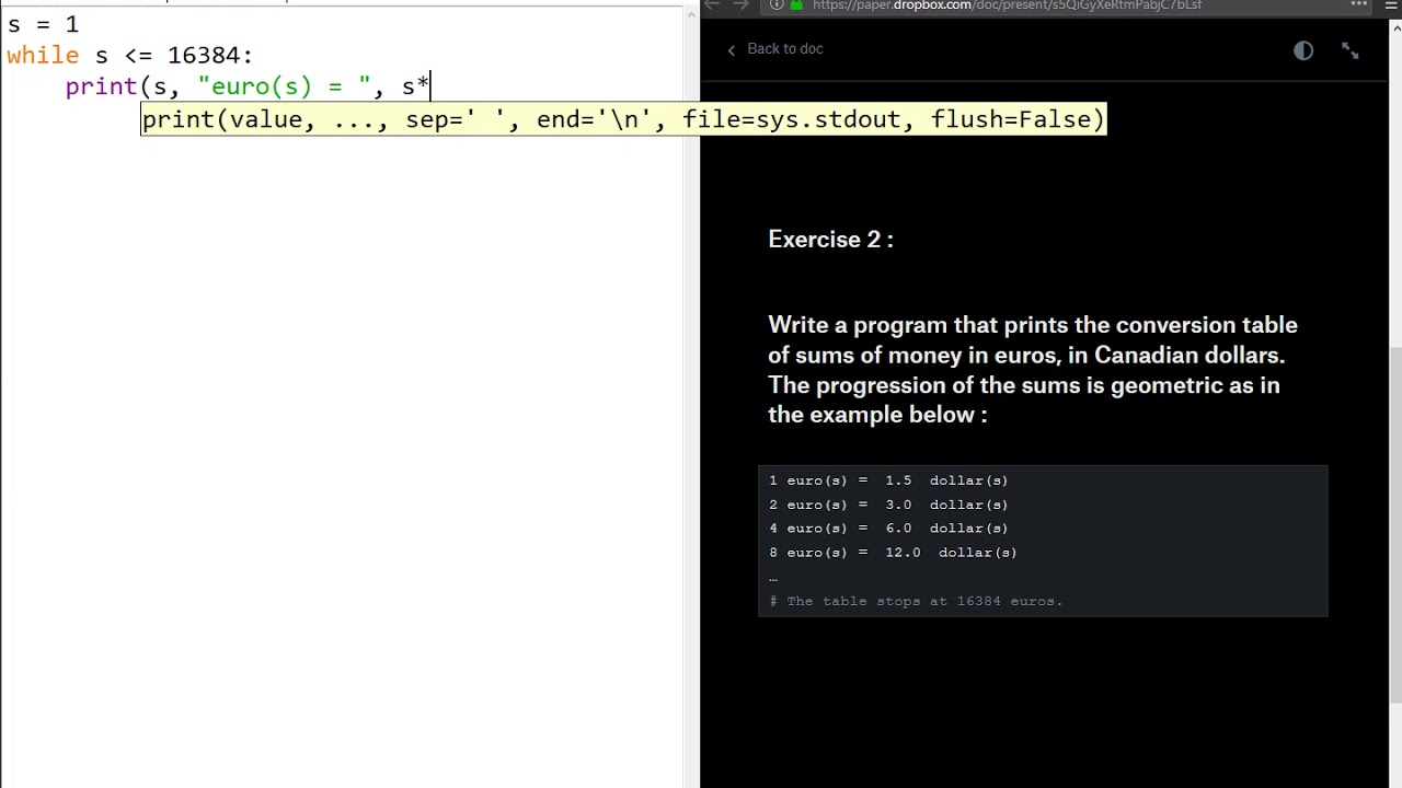 Python Exercises - Beginner Series - Exercise 2