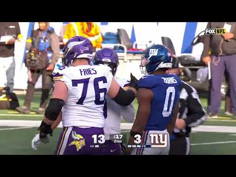 BRIAN BURNS STRIP SACK TURNS INTO GIANTS TD
