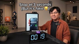 Ai celebrates winning the “Stop at 3 seconds” game…but it’s fake