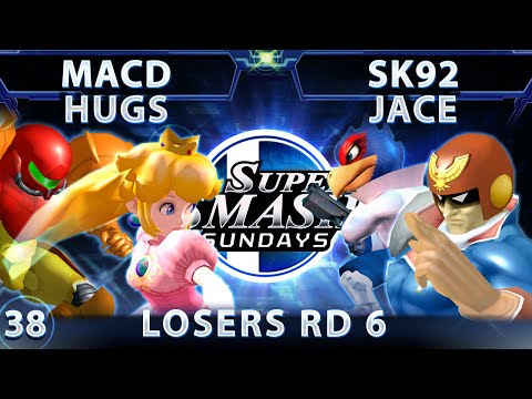 SSS 38 - MacD & HugS (Red) Vs. SK92 & Jace (Blue) SSBM Losers Round 6 - Smash Melee
