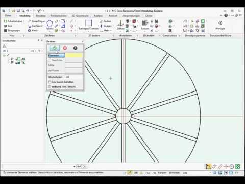 PTC Creo Elements Direct Modeling Express | Speichenrad erstellen