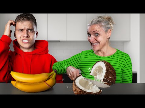 Wer kann besser halbieren? Mutter vs. Sohn