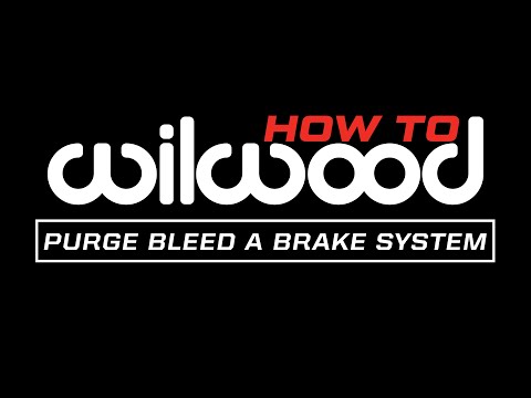 How To "Purge" Bleed a Brake System