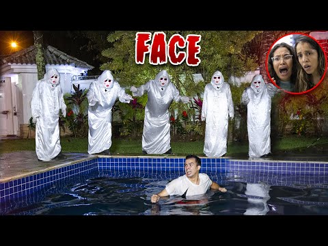 FACE ATTACKED US AND WE HAD TO ESCAPE THROUGH THE POOL! - VERY SCARY!