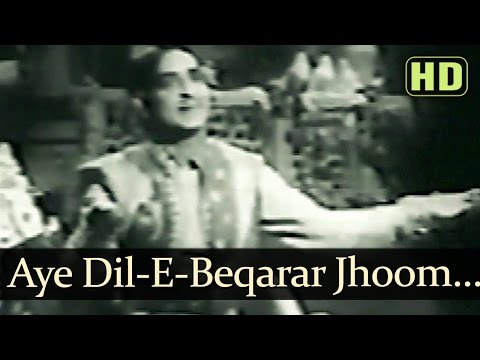 Poster aye dil-e-bekarar jhoom lyrics – kundan lal saigal
