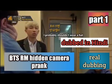 BTS RM hidden camera prank Dubbed in Hindi part 1