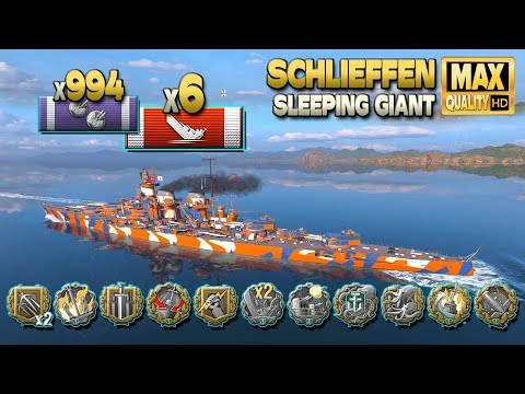 Battleship Schlieffen: Medal hunting - World of Warships