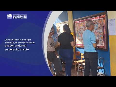 Comunidades del municipio Tinaquillo, en el estado Cojedes, acuden a ejercer su derecho al voto