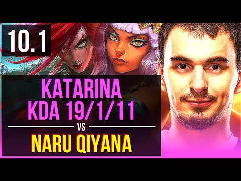 KATARINA vs Naru QIYANA (MID) | KDA 19/1/11, 2 Triple Kills, 71% winrate | EUW Grandmaster | v10.1