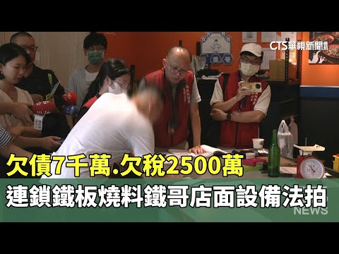 欠債7千萬.欠稅2500萬　連鎖鐵板燒料鐵哥店面設備法拍