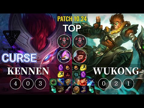 OMG Curse Kennen vs Wukong Top - KR Patch 10.24