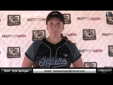2024 Kyla Springer GPA 4.0 First and Third Base Softball Skills Video