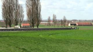 preview picture of video 'Wind blowing at Tyne Cot WWI Graveyard, Passendale, Belgium, 2015-03-30'