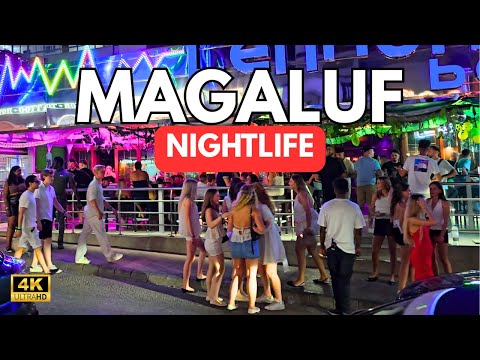 Night Life In Magaluf-Mallorca |Spain 4k HDR Walking Tour
