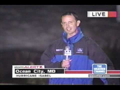 Weather Channel clip w/ Local Forecast 828PM-838PM Thursday September 18 2003 - Hurricane Isabel