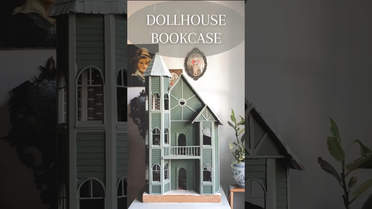 Dollhouse Bookcase for Non-Psychopaths #diy #dollhouse