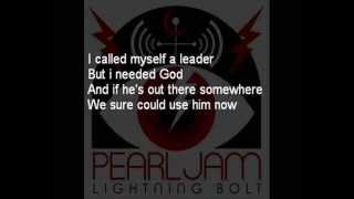 Pearl Jam Mind Your Manners With lyrics
