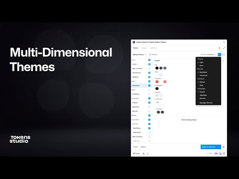 Multi-dimensional Themes in Tokens Studio for Figma
